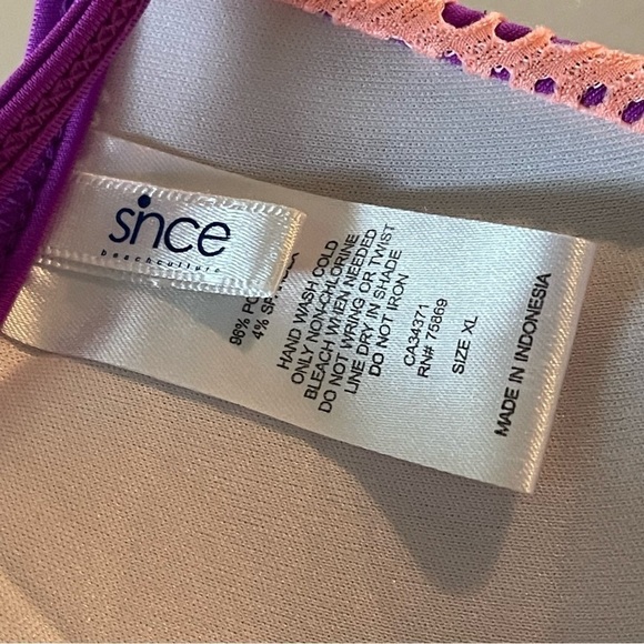 Snce padded zig bikini top size XL padded purple - Picture 4 of 7